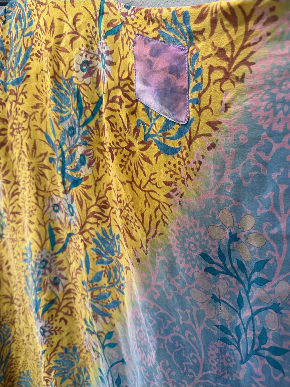 Kantha Bae Silk Boho Kimono Duster Open Front Sz OS - Picture 6 of 10